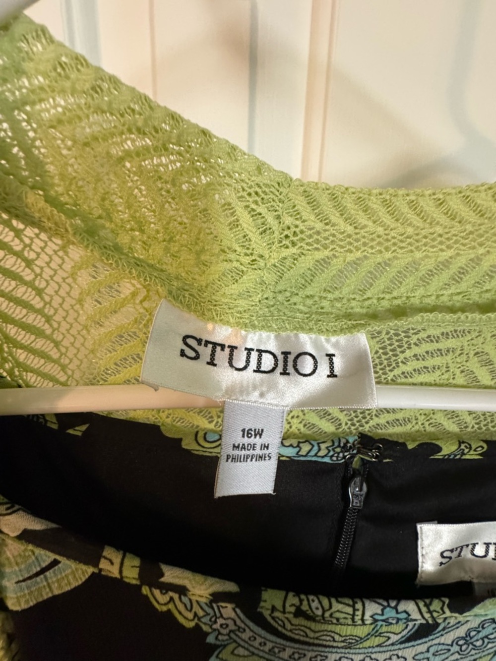 Studio I Black Paisley Maxi with Lime Knit Cardigan - Picture 2 of 8